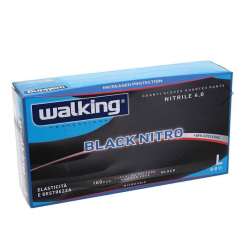 Guanto in nitrile monouso nero Walking Black Nitro taglia L